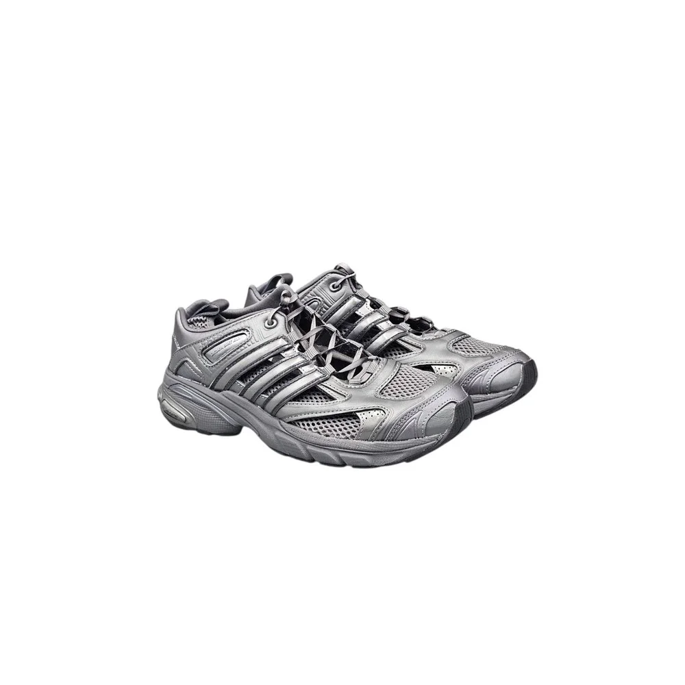Adidas x Taqwa Bint Ali Womens Size 7 Adistar Pose Iron Metallic Grey Sneakers